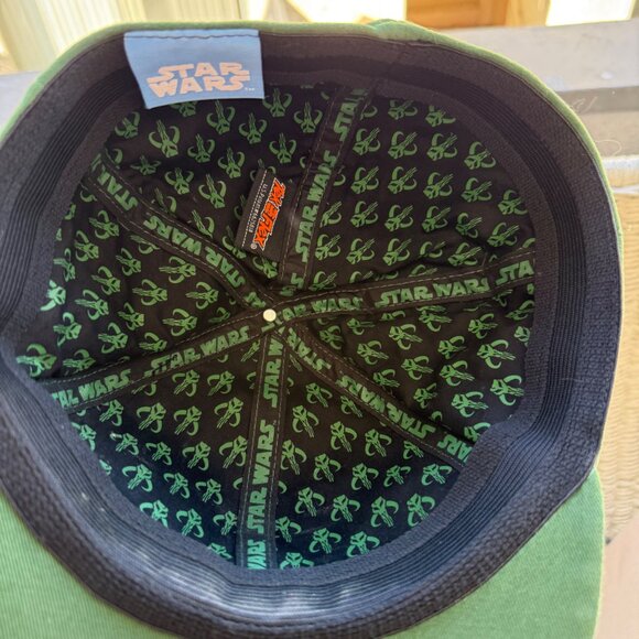 Star Wars Boba Fett Graphic Snapback Hat Green & Red Adjustable Cap - Picture 6 of 6